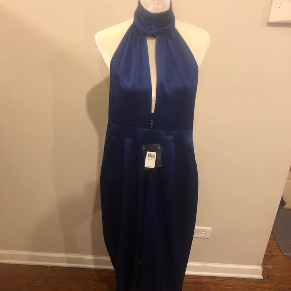 Guess Pants - Guess Boho Blue Halter Jumpsuit